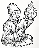 An astronomer with his astrolabe