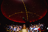 Inside of a planetarium