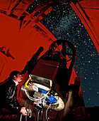 Astronomer at the Leuschner observatory