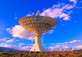 Cosmic microwave telescope,Owens Valley,Calif