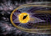 Ulysses spacecraft and the Sun