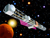 Artwork of the ExPNS infrared astronomy spacecraft