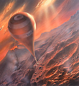 Artist's impression of a Venus atmosphere probe