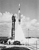 Launch of the Ranger 7 probe to the Moon
