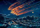 Galileo probe burning up in Jupiter