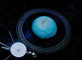Artist's impression of Voyager 2 at Uranus