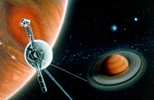 Illustration symbolising Voyager 2's journey