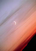 Crescent Moon & Venus,shortly after conjunction