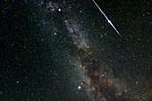 Perseid meteor shower,meteor track