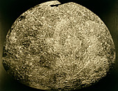 Mosaic photo showing cratered surface of Mercury