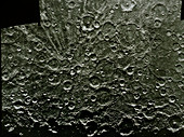 Mariner 10 photo of Mercury's south polar region