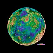 Venus radar map,South Pole