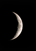 Crescent moon showing Mare Serenitatis