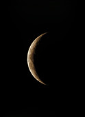 Waxing crescent moon at 4 days