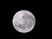 Full moon through amateur telescope