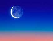 Illustration of Earthshine on Moon's surface