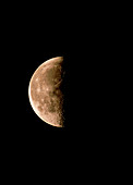 Optical image of a waning half moon