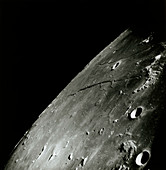 Apollo 8 photo of Cauchy crater