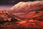 Artist's impression of the Martian surface
