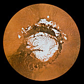 Mosaic of images of Mars north polar cap