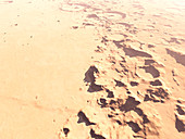 Eroded Martian landscape