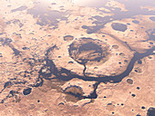 Water around Martian craters