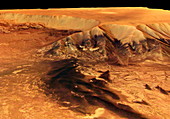 Martian canyon rim,Melas Chasma