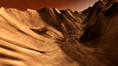 Martian canyon,3D image