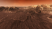 Martian landslide,3D image