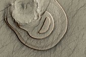 Martian sediment layers,satellite image