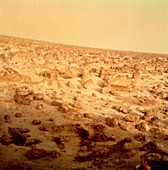 Viking 2 lander photo of rocky Mars terrain