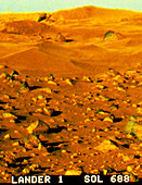 View of dust surface of Mars