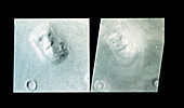 Viking & Mars Global Surveyor images: Face on Mars