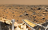 Martian landscape,Mars Pathfinder image