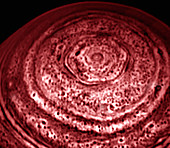 Saturn's north pole,infrared image