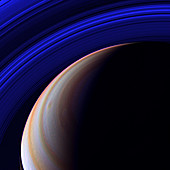 Saturn,Cassini infrared image