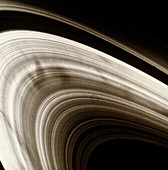 High-res. photo of Saturn's rings showing spokes