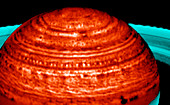 Saturn's atmosphere,infrared image