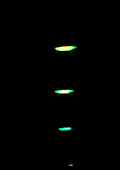Image of the green flash effect seen at sunset