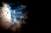 Total solar eclipse,crescent phase