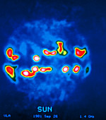 False-col VLA radio image of the Sun