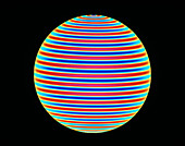 Computer simulation of the Sun's oscillations