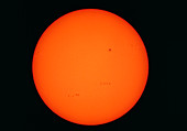 Sunspot groups seen on the Sun's surface