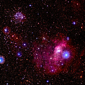 Bubble nebula and star cluster M52