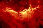 Pelican nebula pillars,infrared image