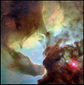 Tornado-like structures in the Lagoon Nebula,M8