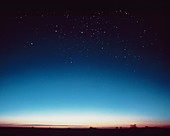 Composite photo of evening twilight and stars