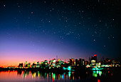 Starry sky over Vancouver,Canada