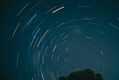 Star trails around the southern celestial pole