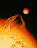 Artwork of the Upsilon Andromedae b planet